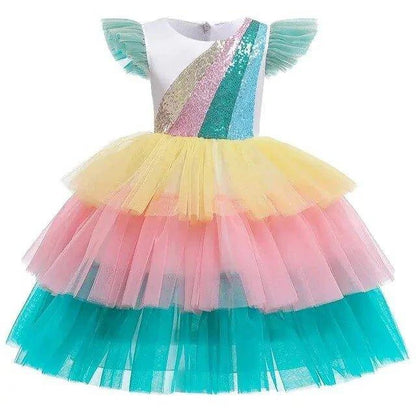 Enchanting Christmas Clothes For Girls - Floral Dresses in Pink and Green - Home Kartz