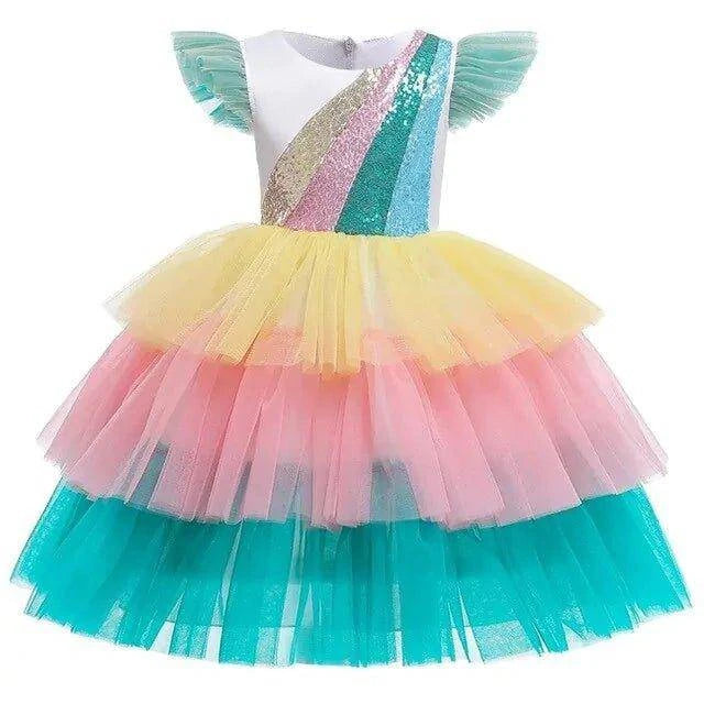 Enchanting Christmas Clothes For Girls - Floral Dresses in Pink and Green - Home Kartz