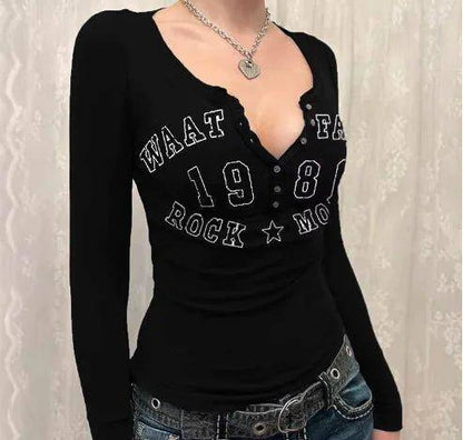 Vintage Letter Print Crop Top – Stylish & Comfortable Retro-Inspired Fashion - Home Kartz
