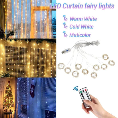 LED Curtain Lights – Transform Your Space with Magical, Festive Lighting ✨🎄 - Home Kartz