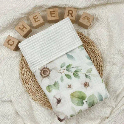 Soft and Versatile: Cotton Waffle Baby Swaddle Blanket - Home Kartz