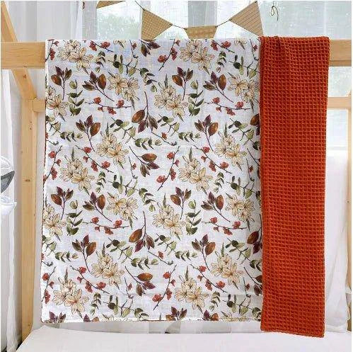Soft and Versatile: Cotton Waffle Baby Swaddle Blanket - Home Kartz