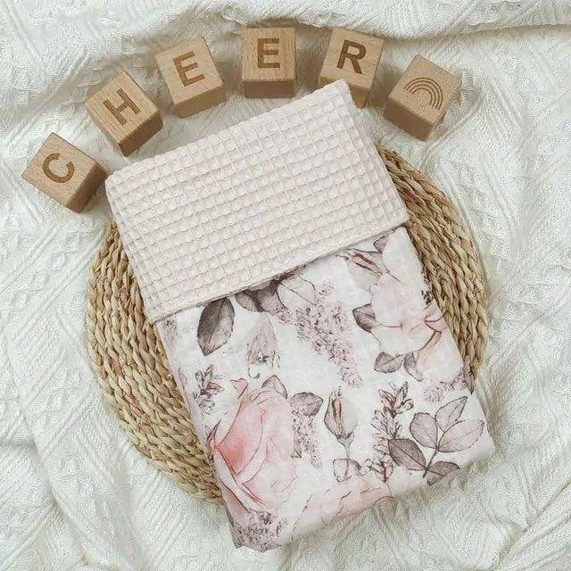 Soft and Versatile: Cotton Waffle Baby Swaddle Blanket - Home Kartz