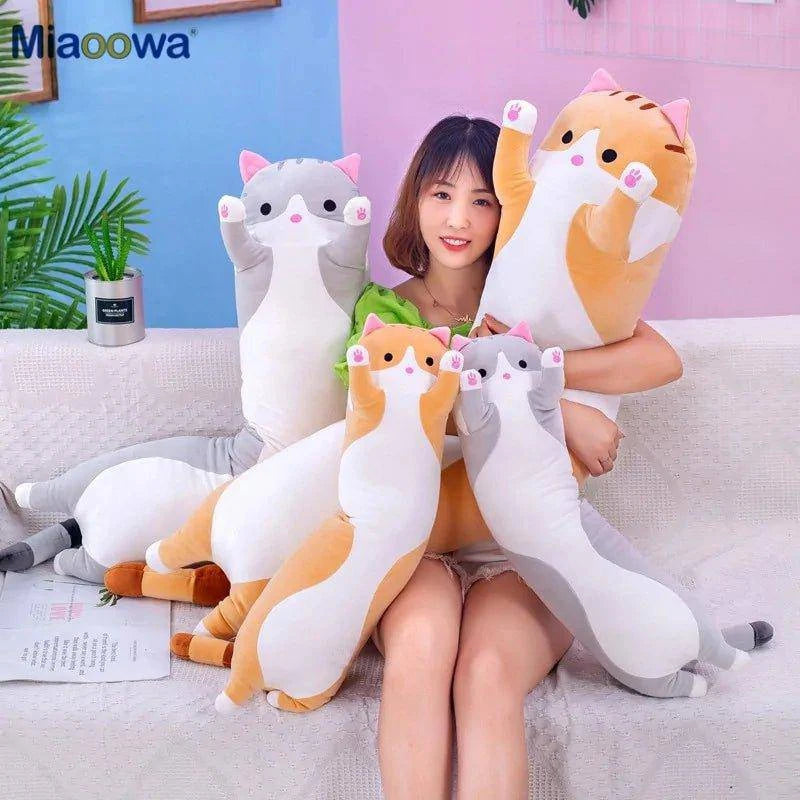 Snuggle in Style with Cute Cat Pillow Plush Toys - Home Kartz