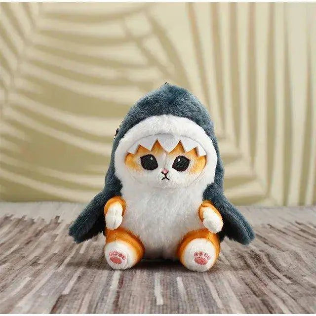 Cute Shark Cat Plush Keychain – Add Whimsy and Personality to Your Space - Home Kartz