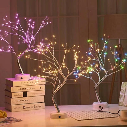 Enchanting 3D Copper Wire Fire Tree Pearl Night Light – Illuminate Your Space with Elegance 🌟 - Home Kartz