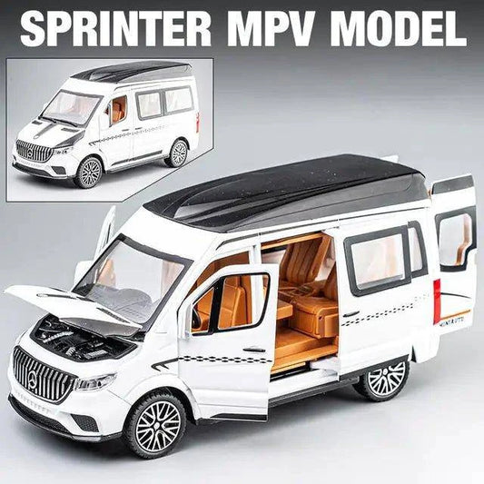 Discover the Ultimate Playtime Companion: 1:24 Alloy Benz Sprinter MPV Van Toy Car - Home Kartz