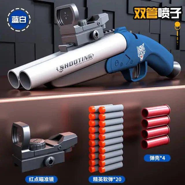 Unleash the Ultimate Outdoor Adventure with the Double-Barreled Toy Gun Blaster! - Home Kartz
