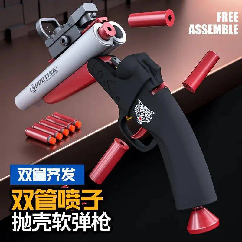 Unleash the Ultimate Outdoor Adventure with the Double-Barreled Toy Gun Blaster! - Home Kartz