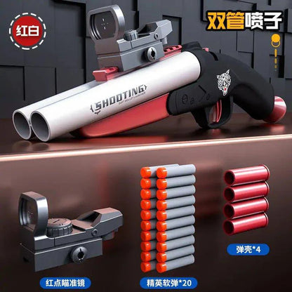 Unleash the Ultimate Outdoor Adventure with the Double-Barreled Toy Gun Blaster! - Home Kartz