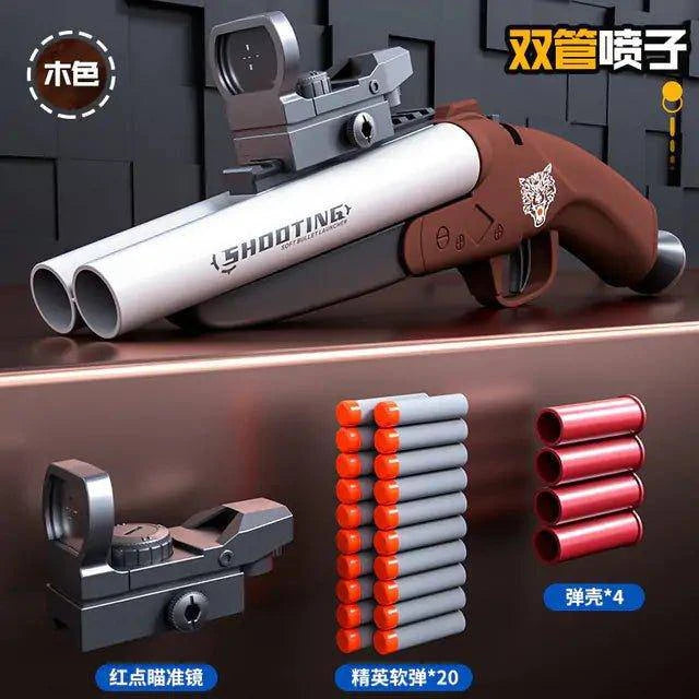 Unleash the Ultimate Outdoor Adventure with the Double-Barreled Toy Gun Blaster! - Home Kartz