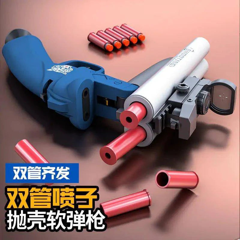 Unleash the Ultimate Outdoor Adventure with the Double-Barreled Toy Gun Blaster! - Home Kartz