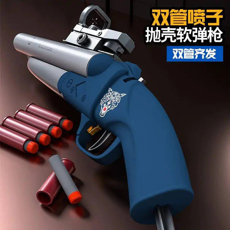 Unleash the Ultimate Outdoor Adventure with the Double-Barreled Toy Gun Blaster! - Home Kartz