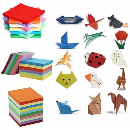 Vibrant Double-Sided Mixed Color Paper for Kids' Crafts and Education - Home Kartz