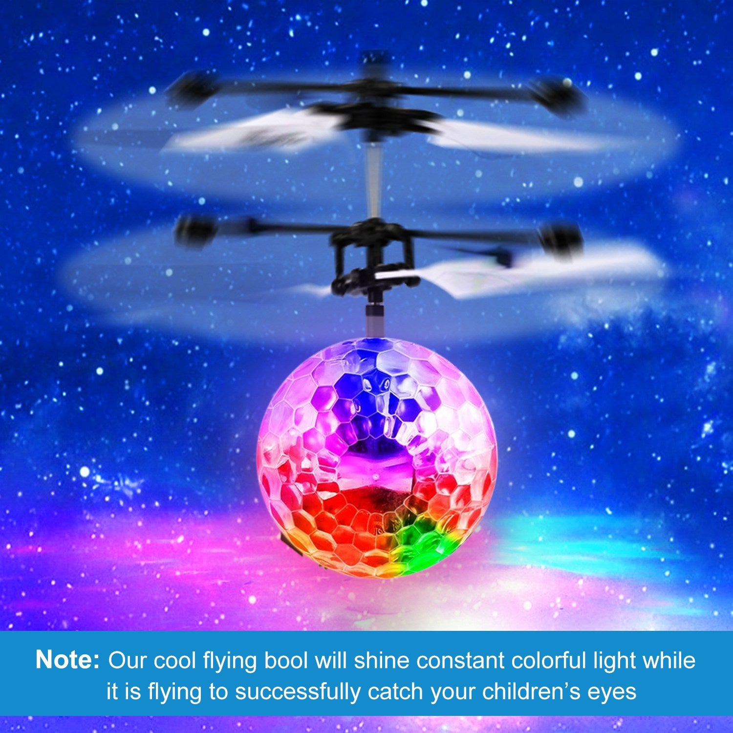🚀 Hand-Control LED RC Flying Ball – Smart Infrared Induction Mini Drone for Kids
