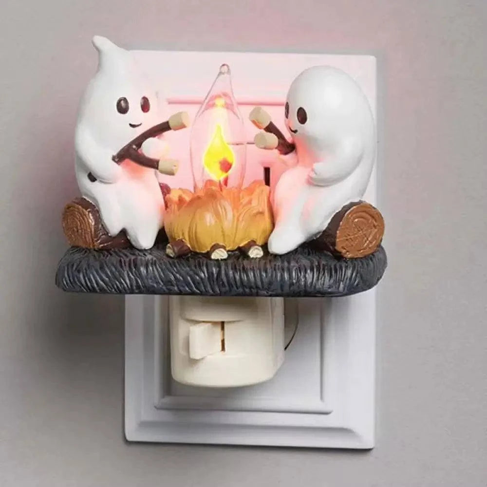 Ghost Bonfire Night Light - Cozy Halloween Decor with Warm Glow - Home Kartz