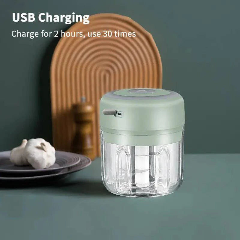 Mini Electric Food Chopper – Quick, Efficient & Safe | One-Touch Kitchen Powerhouse - Home Kartz