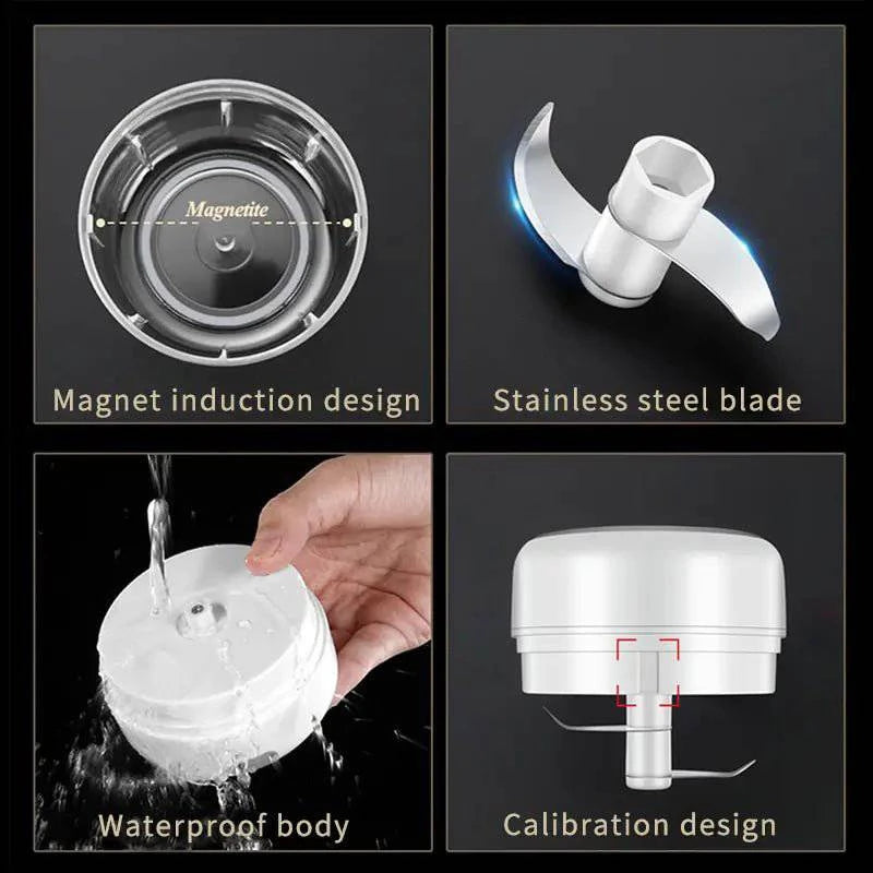 Mini Electric Food Chopper – Quick, Efficient & Safe | One-Touch Kitchen Powerhouse - Home Kartz