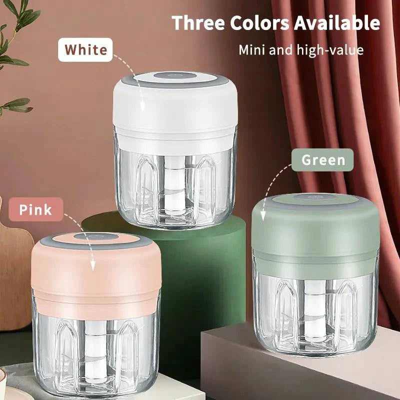 Mini Electric Food Chopper – Quick, Efficient & Safe | One-Touch Kitchen Powerhouse - Home Kartz
