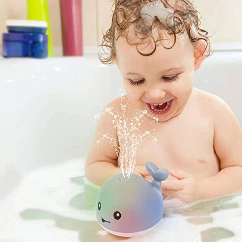 Spray Water Whale Toy | Interactive Bath Toy with Lights | Water Induction Whale for Kids - Home Kartz