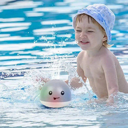 Spray Water Whale Toy | Interactive Bath Toy with Lights | Water Induction Whale for Kids - Home Kartz