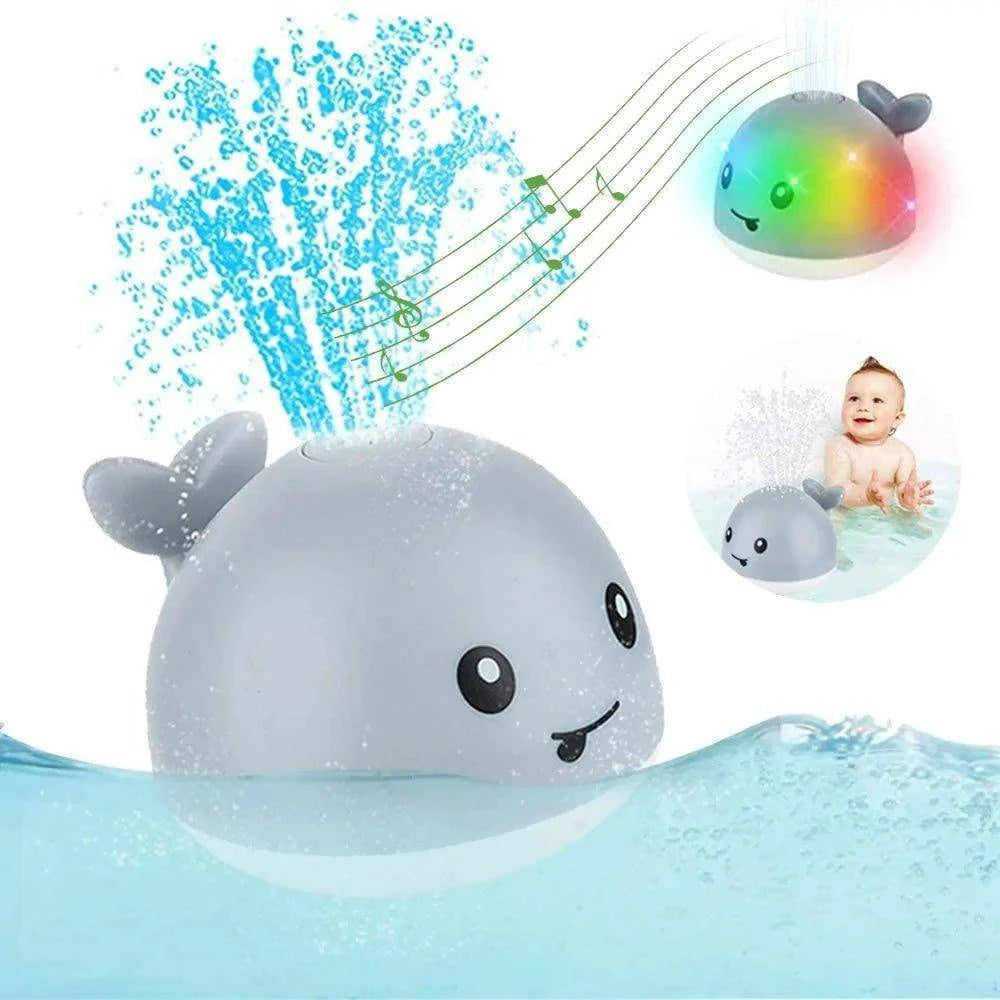 Spray Water Whale Toy | Interactive Bath Toy with Lights | Water Induction Whale for Kids - Home Kartz
