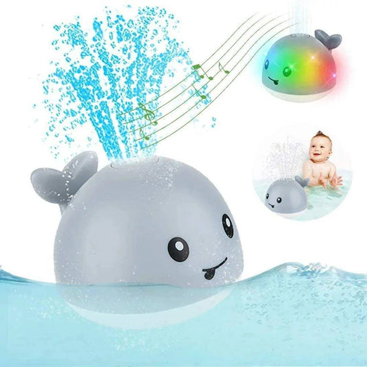 Spray Water Whale Toy | Interactive Bath Toy with Lights | Water Induction Whale for Kids - Home Kartz