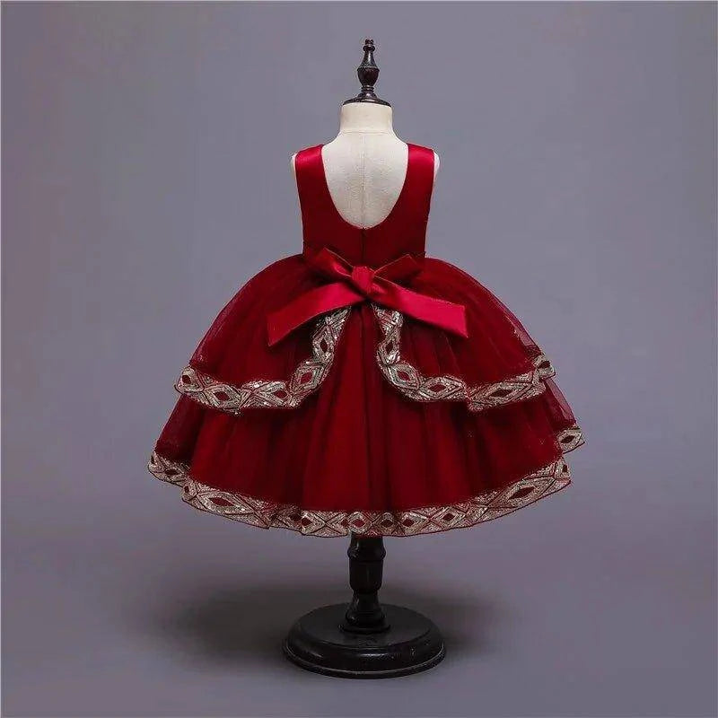 👗 Embroidered Birthday Party Dress for Girls | Elegant & Comfortable 🎉 - Home Kartz
