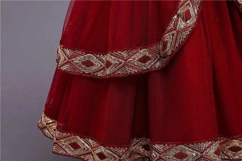 👗 Embroidered Birthday Party Dress for Girls | Elegant & Comfortable 🎉 - Home Kartz