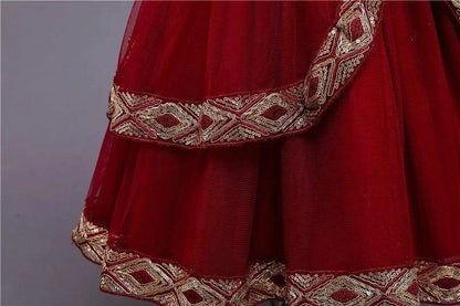 👗 Embroidered Birthday Party Dress for Girls | Elegant & Comfortable 🎉 - Home Kartz