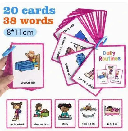 Engage Young Minds with Montessori Kids English Words Flashcards - Home Kartz