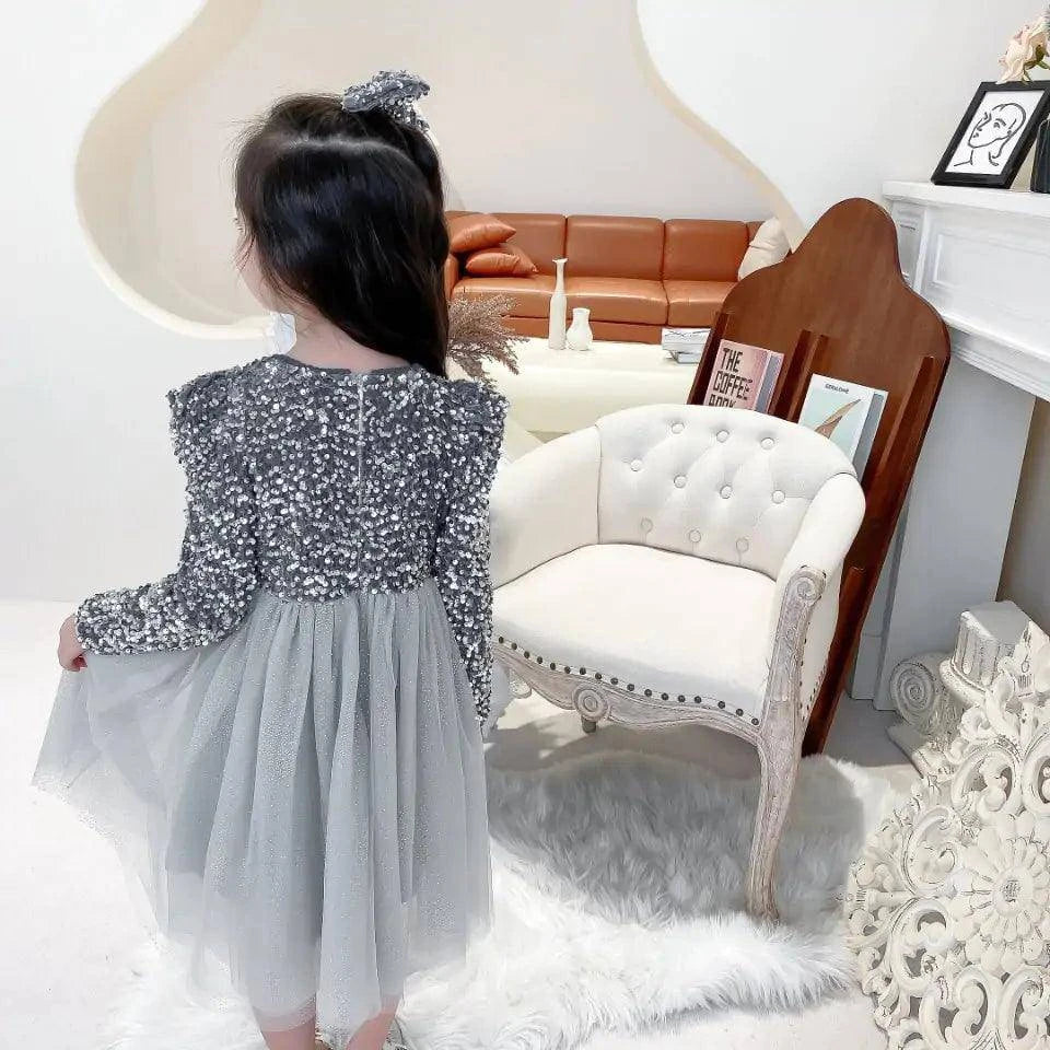 Shine Bright in Every Occasion with Our Spring Sequins Dress for Kids - Home Kartz