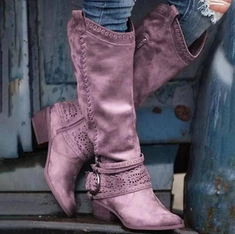 👢 Women's High Boots | Fashion-Forward Over The Knee Boots with Side Zipper 🌟 - Home Kartz