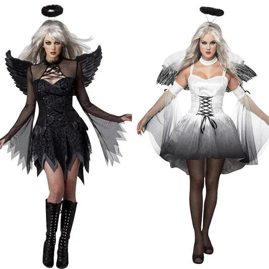 Stunning Fallen Angel Halloween Costume – Celestial Dark Glamour - Home Kartz