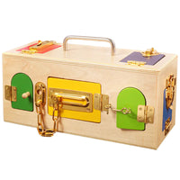 Wooden Montessori Lock Box | Develop Fine Motor Skills, Focus & Practical Life