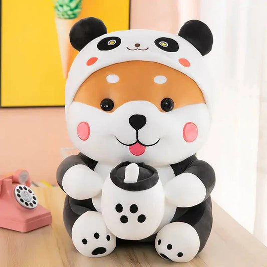 Feel the Warmth of Unconditional Love with Our Boba Drinking Shiba Plush Toy - Home Kartz