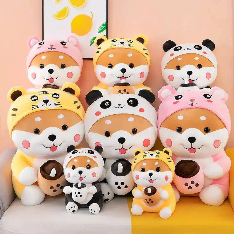 Feel the Warmth of Unconditional Love with Our Boba Drinking Shiba Plush Toy - Home Kartz