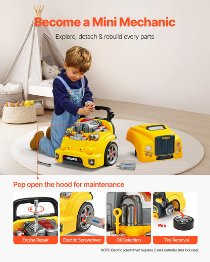 60-Piece Kids Mechanic Car Repair Set
