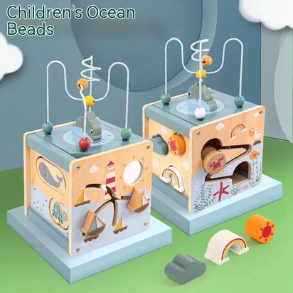 Wooden Beads Treasure Chest Toy | Boost Fine Motor Skills & Creative Play Eco Kids Bay