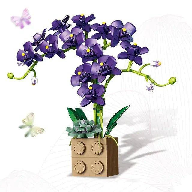 Flower Orchid Building Blocks Toy | Creative Puzzle For Kids - Home Kartz