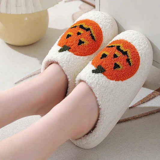 Fluffy Pumpkin Themed Sandals | Ultimate Comfort Meets Festive Fun - Home Kartz