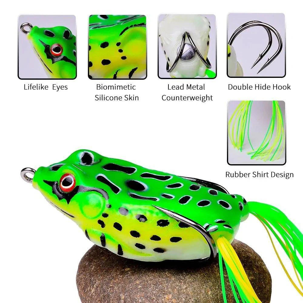 Frog Lure Soft Tube Bait Plastic Fishing Lure with Fishing Hooks - Home Kartz