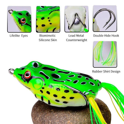 Frog Lure Soft Tube Bait Plastic Fishing Lure with Fishing Hooks - Home Kartz