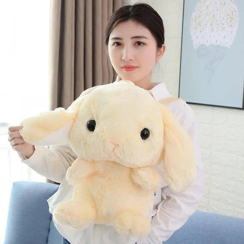 Japanese Cartoon Stuffed Rabbit Backpack - Kawaii Hairy Bunny Toy - Home Kartz