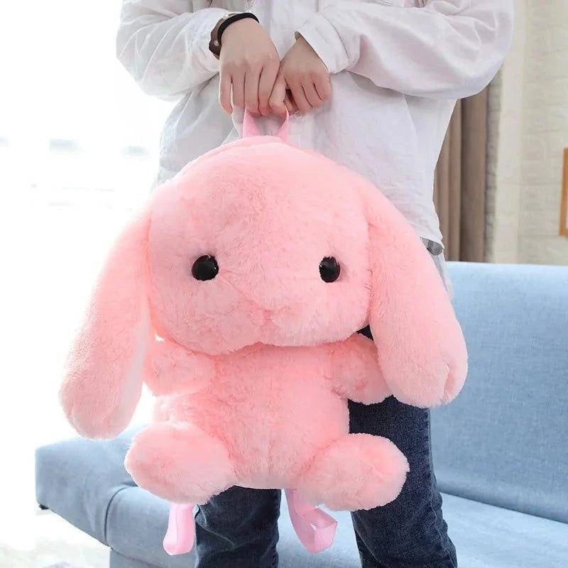 Japanese Cartoon Stuffed Rabbit Backpack - Kawaii Hairy Bunny Toy - Home Kartz