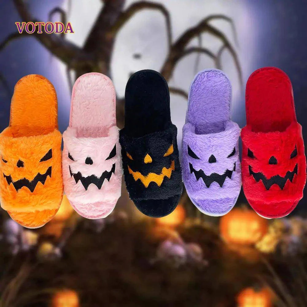 🎃 Fuzzy Pumpkin Slippers - Cozy Halloween Charm for Your Feet 🎃 - Home Kartz