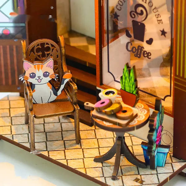 Turn Creativity into Art - DIY Wooden Café Model for Hobbyists & Dreamers!