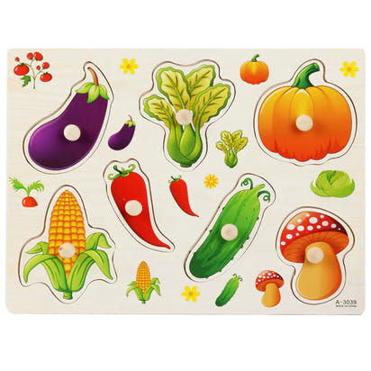 Montessori-Style Wooden Puzzle | Boosts Fine Motor Skills & Cognitive Focus