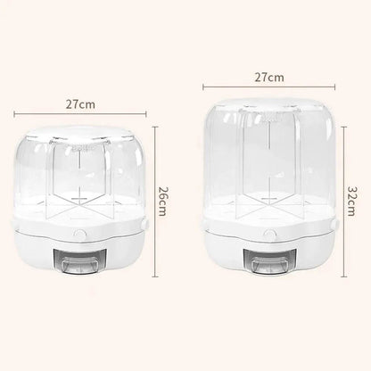 360° Rotating Grains Storage Box – Innovative Dry Food Dispenser for Effortless Kitchen Organization - Home Kartz
