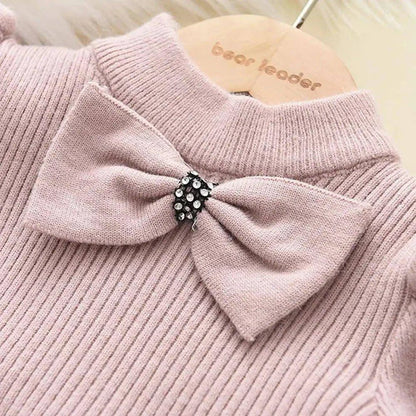👗 Girls' Retro Cheongsam Sweater Dress | Timeless Elegance Meets Cozy Comfort 🌟 - Home Kartz